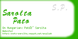 sarolta pato business card